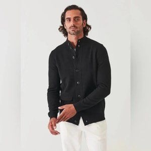 PATRICK ASSARAF Mens Merino Wool Knit Button Cardigan Black Size XL